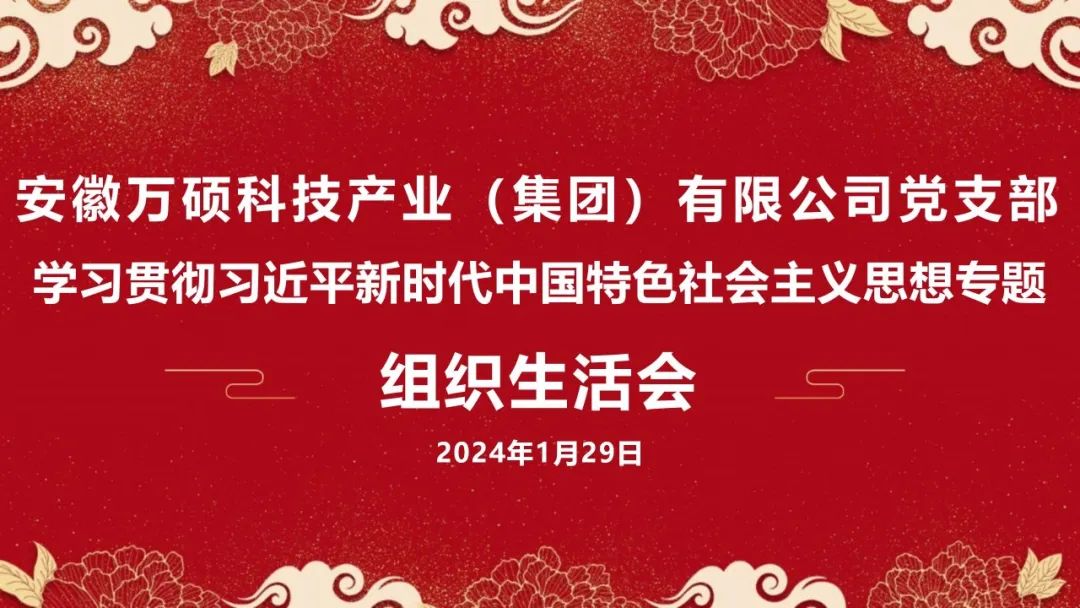 強(qiáng)黨性、找差距、明方向丨安徽萬(wàn)碩科技產(chǎn)業(yè)(集團(tuán))有限公司黨支部學(xué)習(xí)貫徹習(xí)近平新時(shí)代中國(guó)特色社會(huì)主義思想專題組織生活會(huì)召開(kāi)