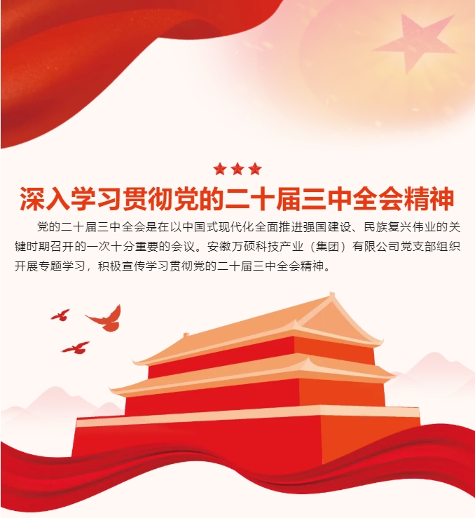 主題黨日丨安徽萬碩科技產(chǎn)業(yè)(集團(tuán))有限公司黨支部開展深入學(xué)習(xí)貫徹黨的二十屆三中全會精神主題活動